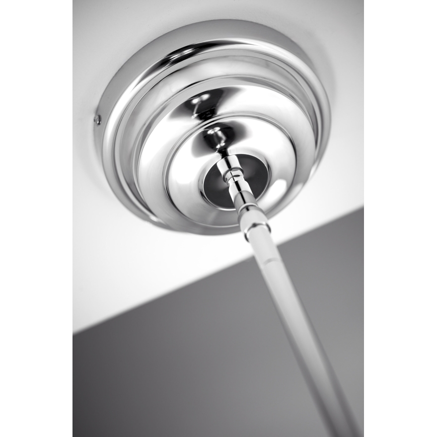 Jupiter 2072 - PLATINO taklampa på stång 3xE27/15W/230V grön/blank krom