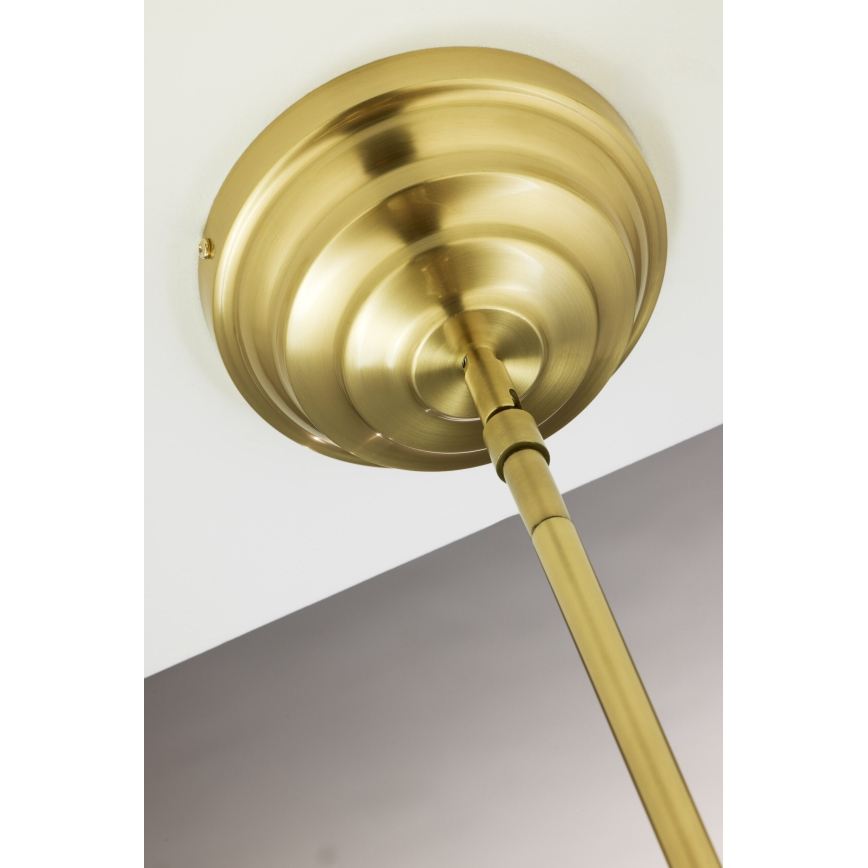 Jupiter 2074 - Taklampa på stång PLATINO 3xE27/15W/230V grön/guld