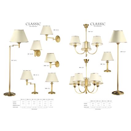 Jupiter 207A - CL P - Golvlampa CLASSIC 1xE27/60W/230V