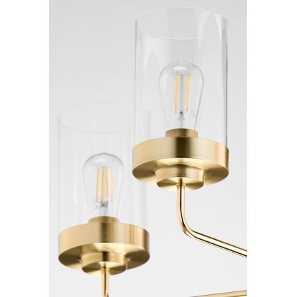 Jupiter 2087 - Stångmonterad taklampa RAMIREZ 3xE27/15W/230V guld/svart