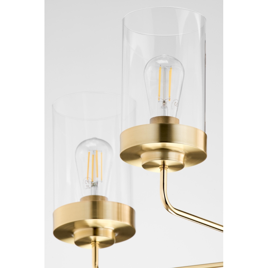 Jupiter 2087 - Stångmonterad taklampa RAMIREZ 3xE27/15W/230V guld/svart