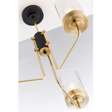 Jupiter 2087 - Stångmonterad taklampa RAMIREZ 3xE27/15W/230V guld/svart