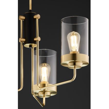 Jupiter 2087 - Stångmonterad taklampa RAMIREZ 3xE27/15W/230V guld/svart