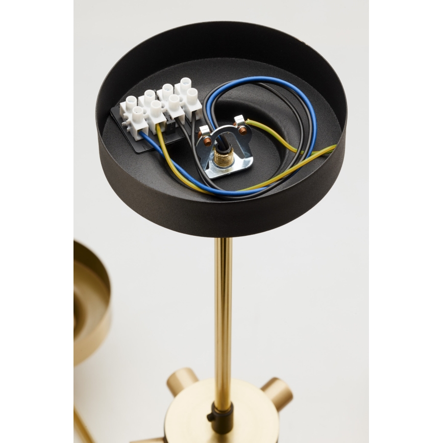 Jupiter 2087 - Stångmonterad taklampa RAMIREZ 3xE27/15W/230V guld/svart