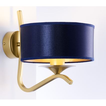 Jupiter 2115 - Vägglampa KASZMIR 1xE27/15W/230V blå/guld