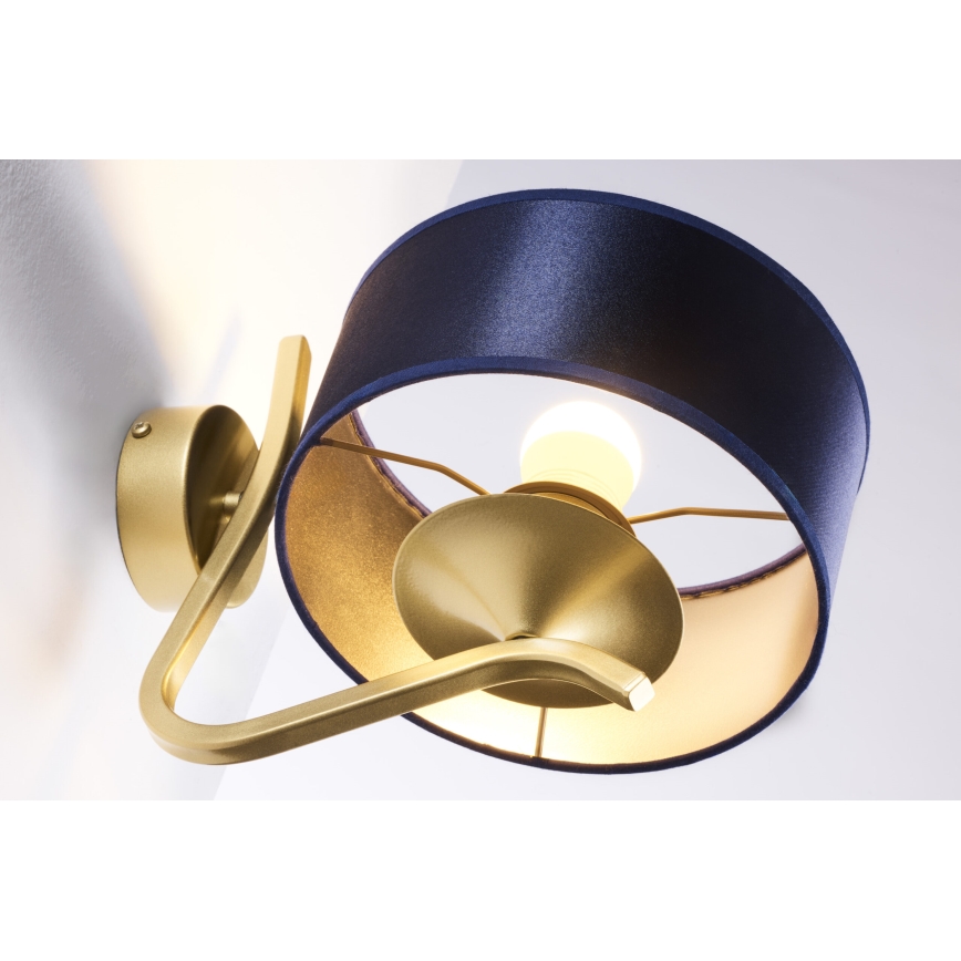 Jupiter 2115 - Vägglampa KASZMIR 1xE27/15W/230V blå/guld