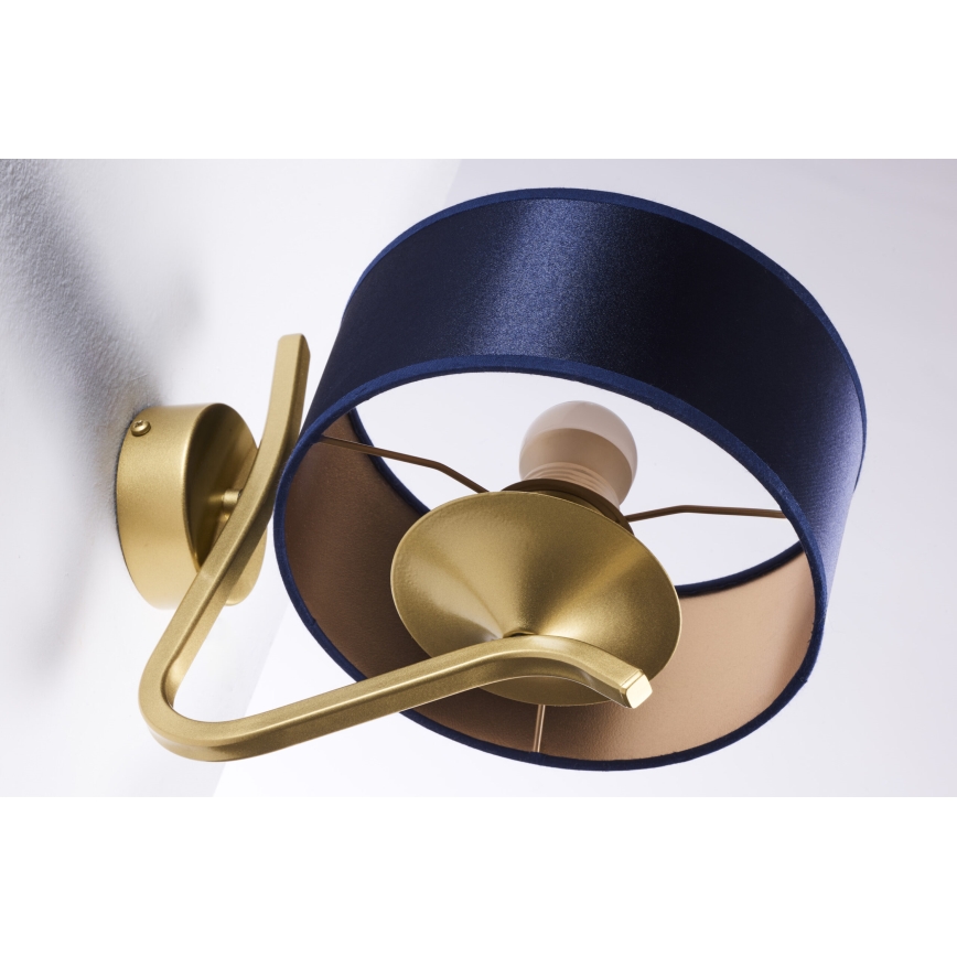 Jupiter 2115 - Vägglampa KASZMIR 1xE27/15W/230V blå/guld