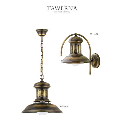 Jupiter 403 - TA 1 p - Ljuskrona med kedja TAWERNA 1xE27/60W/230V