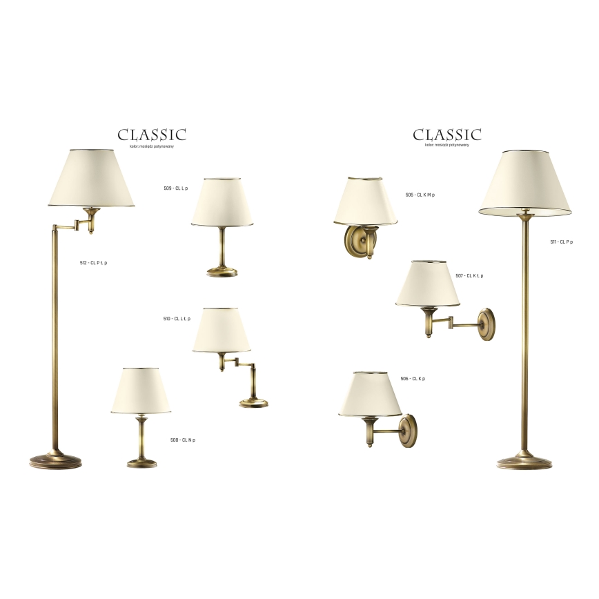Jupiter 508 - CL N p - Bordslampa CLASSIC E27/60W/230V