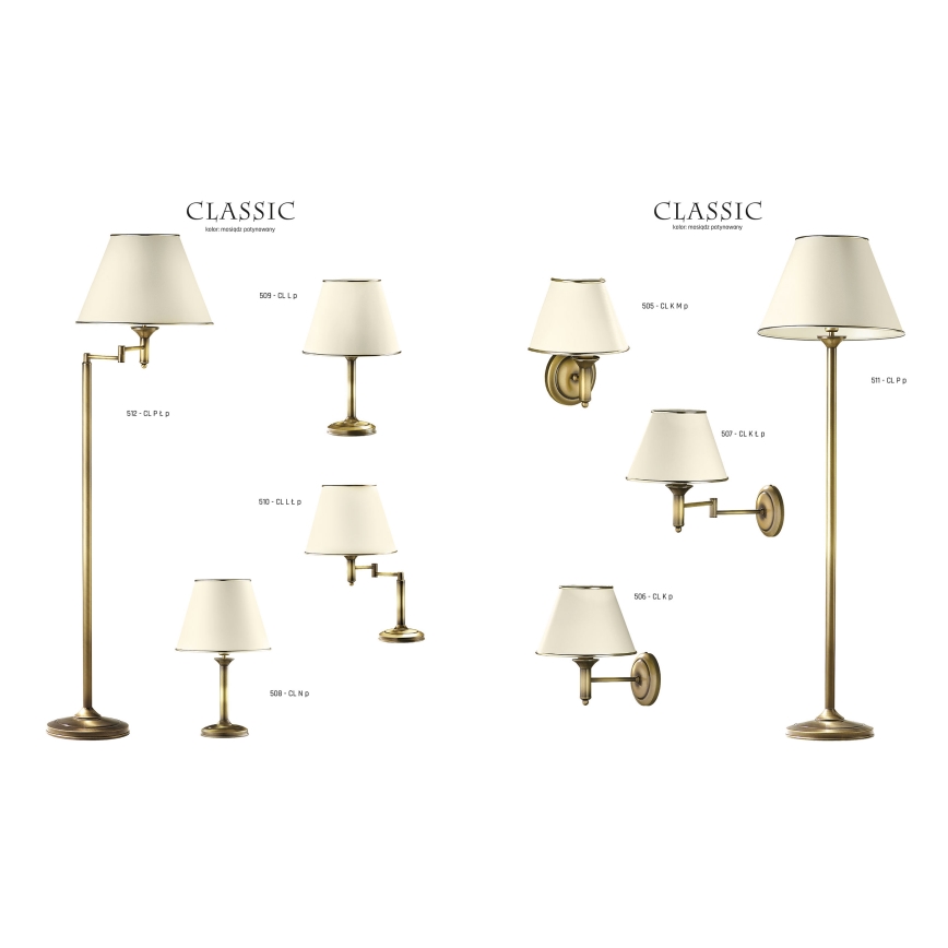 Jupiter 509 CL L p - Bordslampa CLASSIC E27/60W/230V