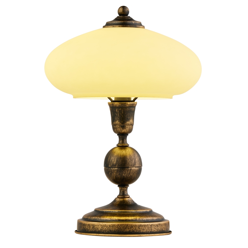 Jupiter - Bordslampa BOLERO 1xE14/40W/230V beige/brons/patina