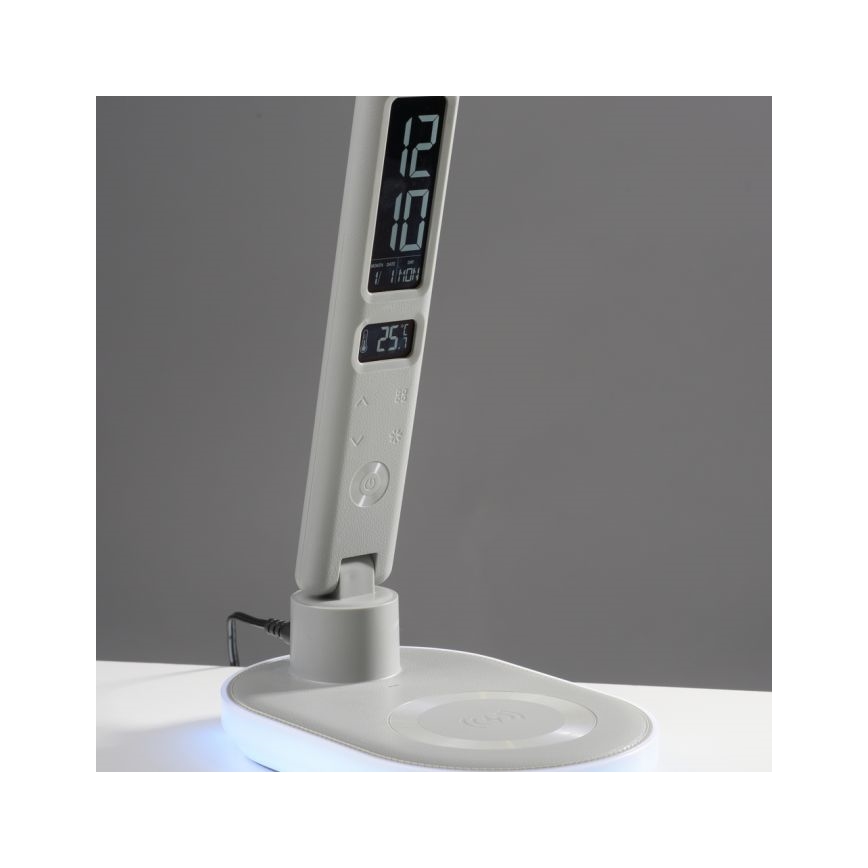 JUST LIGHT. 11018-16 - LED RGBW Dimbar Touch Bords- och Skrivbordslampa med Trådlös Laddning TINA LED/4W/230V Vit