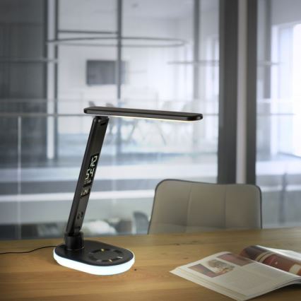 JUST LIGHT. 11018-18 - LED RGBW LED Dimbar touch bordslampa med trådlös laddning TINA LED/4W/230V