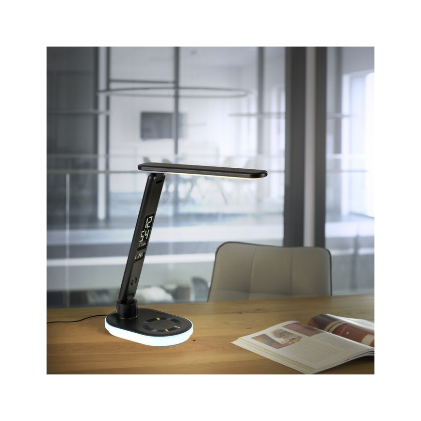 JUST LIGHT. 11018-18 - LED RGBW LED Dimbar touch bordslampa med trådlös laddning TINA LED/4W/230V