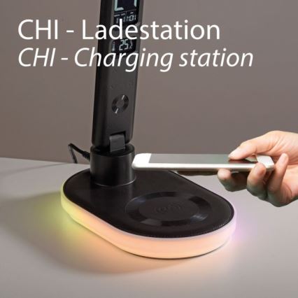 JUST LIGHT. 11018-18 - LED RGBW LED Dimbar touch bordslampa med trådlös laddning TINA LED/4W/230V