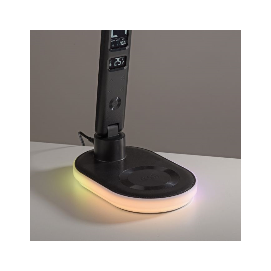 JUST LIGHT. 11018-18 - LED RGBW LED Dimbar touch bordslampa med trådlös laddning TINA LED/4W/230V