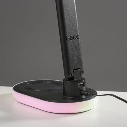 JUST LIGHT. 11018-18 - LED RGBW LED Dimbar touch bordslampa med trådlös laddning TINA LED/4W/230V