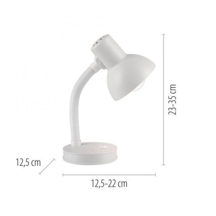 JUST LIGHT. 11080-16 - Flexibel bordslampa FLEXI 1xE27/25W/230V vit