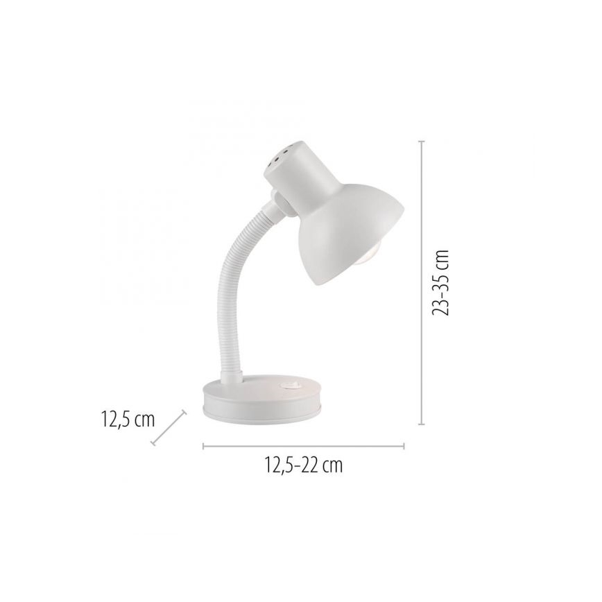 JUST LIGHT. 11080-16 - Flexibel bordslampa FLEXI 1xE27/25W/230V vit