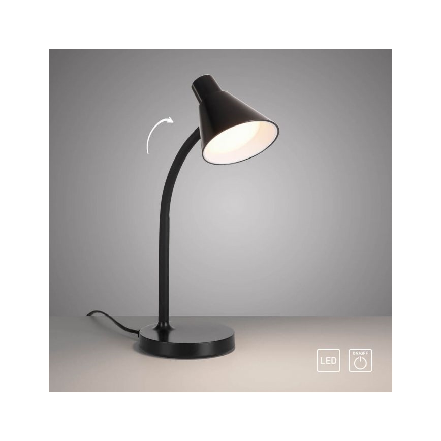 JUST LIGHT. 11248-18 - LED flexibel skrivbordslampa PIXIE LED/4,5W/230V svart