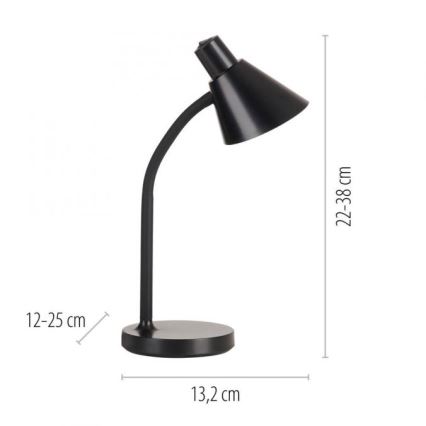 JUST LIGHT. 11248-18 - LED flexibel skrivbordslampa PIXIE LED/4,5W/230V svart