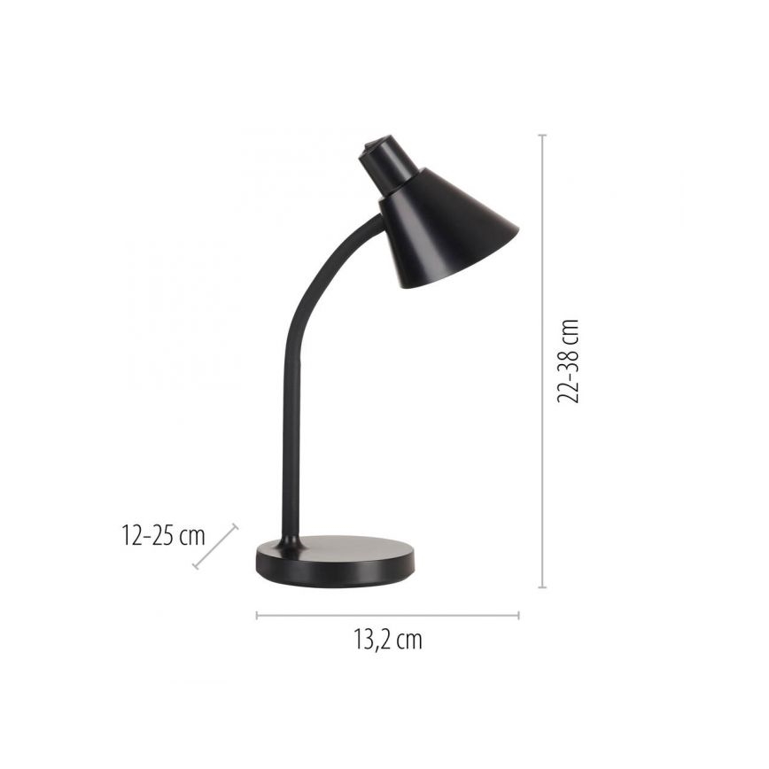 JUST LIGHT. 11248-18 - LED flexibel skrivbordslampa PIXIE LED/4,5W/230V svart