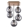 JUST LIGHT. 11395-79 - Pendelkrona WIDOW 5xE14/25W/230V ek