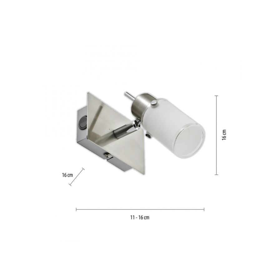 JUST LIGHT. 11931-55 - LED väggspotlight MAX 1xGU10/4W/230V matt krom