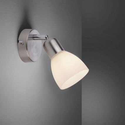JUST LIGHT. 11951-55 - Väggspotlight KARO 1xE14/40W/230V matt krom