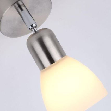 JUST LIGHT. 11951-55 - Väggspotlight KARO 1xE14/40W/230V matt krom