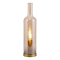 JUST LIGHT. 14006-27 - Bordslampa BOTTLE 1xE14/25W/230V beige/rökfärgad