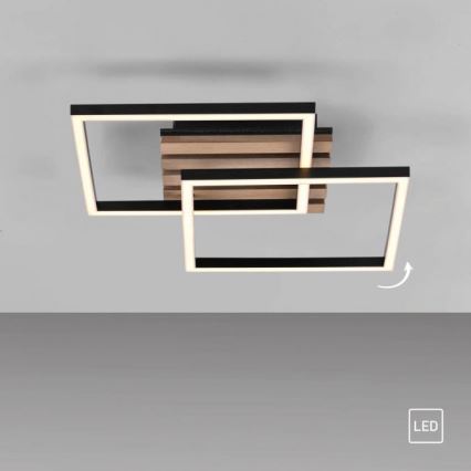 JUST LIGHT. 14053-79 - LED taklampa AKUSTIKA LED/15W/230V ek/svart