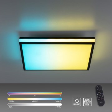 JUST LIGHT. 14110-18 - LED RGBW Dimbar taklampa MARIO BLACK LED/19,5W/230V 2700-5000K + fjärrkontroll