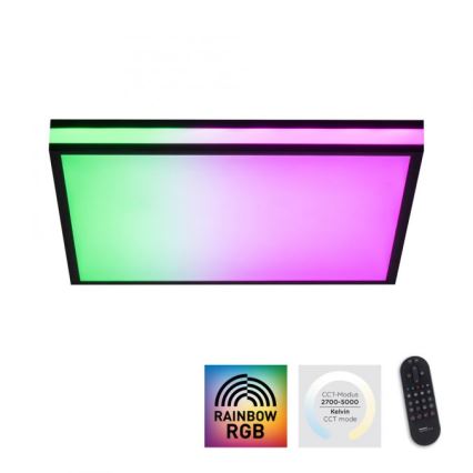 JUST LIGHT. 14110-18 - LED RGBW Dimbar taklampa MARIO BLACK LED/19,5W/230V 2700-5000K + fjärrkontroll