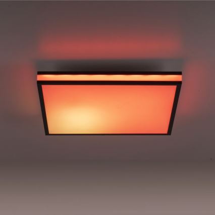 JUST LIGHT. 14110-18 - LED RGBW Dimbar taklampa MARIO BLACK LED/19,5W/230V 2700-5000K + fjärrkontroll
