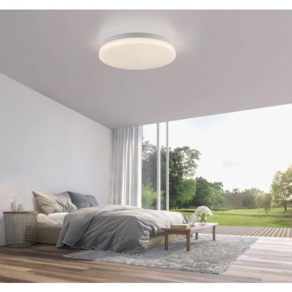 JUST LIGHT. 14275-16 - LED taklampa URANUS LED/10W/230V diameter 26 cm vit