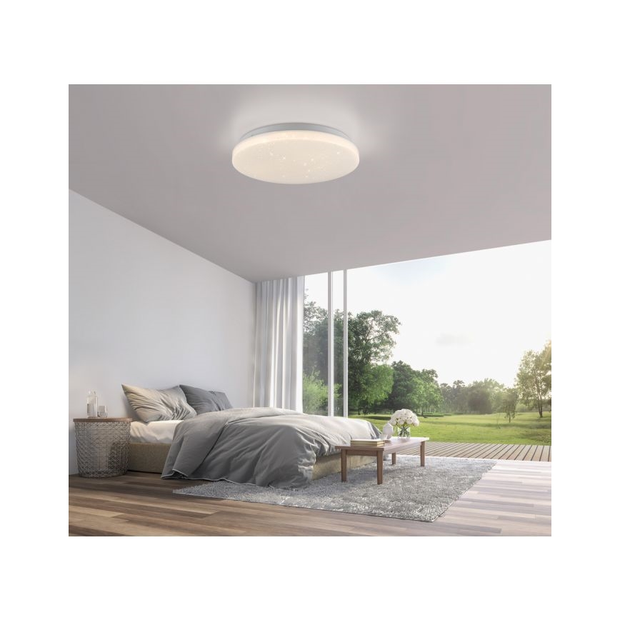 JUST LIGHT. 14275-16 - LED taklampa URANUS LED/10W/230V diameter 26 cm vit