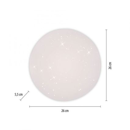 JUST LIGHT. 14275-16 - LED taklampa URANUS LED/10W/230V diameter 26 cm vit