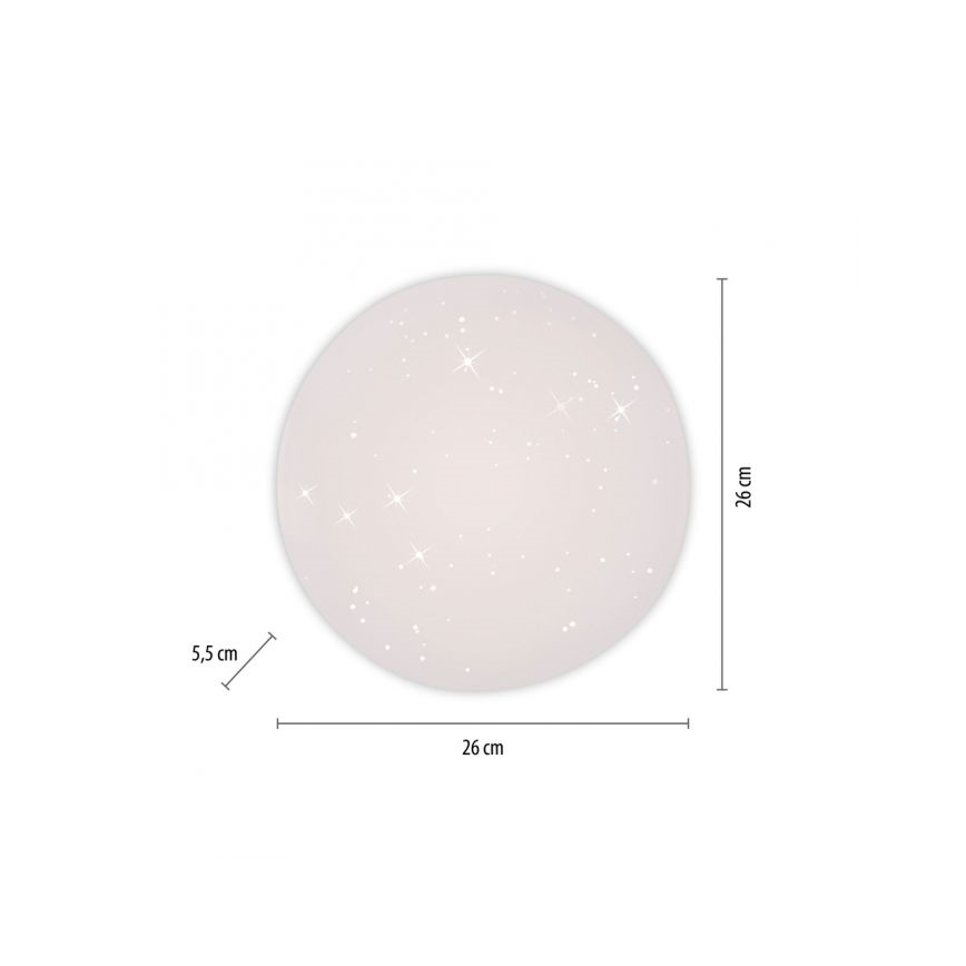 JUST LIGHT. 14275-16 - LED taklampa URANUS LED/10W/230V diameter 26 cm vit