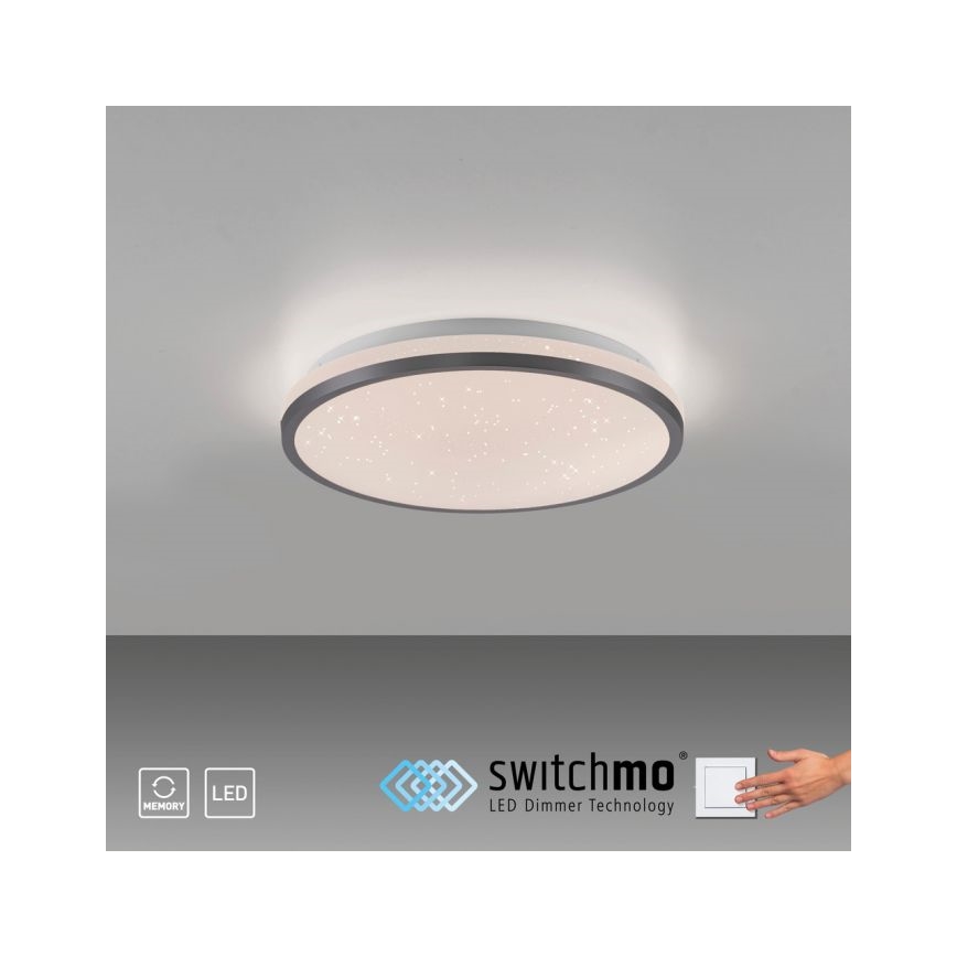 JUST LIGHT. 14293-18 - LED Dimbar taklampa KYLE LED/10W/230V diameter 28 cm svart