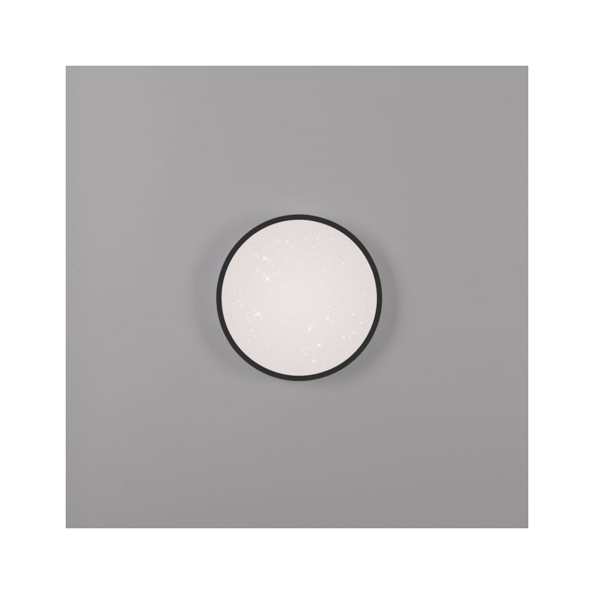 JUST LIGHT. 14293-18 - LED Dimbar taklampa KYLE LED/10W/230V diameter 28 cm svart