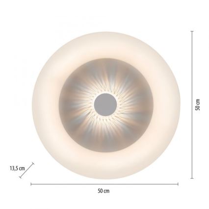 JUST LIGHT. 14383-16 - LED Dimbar taklampa VERTIGO LED/26W/230V 2700-5000K vit + fjärrkontroll