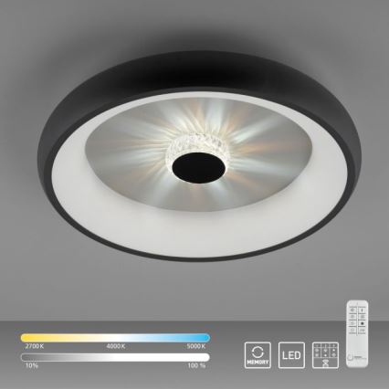 JUST LIGHT. 14384-18 - LED Dimbar taklampa VERTIGO LED/29W/230V 2700-5000K svart + fjärrkontroll