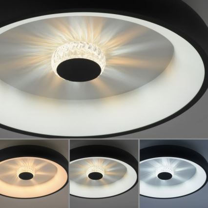 JUST LIGHT. 14384-18 - LED Dimbar taklampa VERTIGO LED/29W/230V 2700-5000K svart + fjärrkontroll