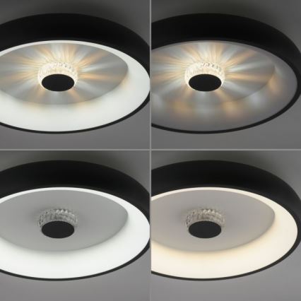 JUST LIGHT. 14384-18 - LED Dimbar taklampa VERTIGO LED/29W/230V 2700-5000K svart + fjärrkontroll
