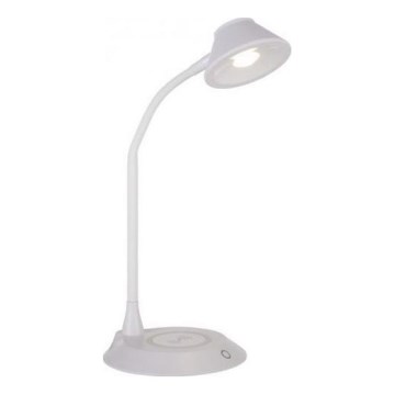 JUST LIGHT. 14414-16 - Dimmable flexibel beröringsbordslampa med trådlös laddning PUCKI LED/4,5W/230V vit