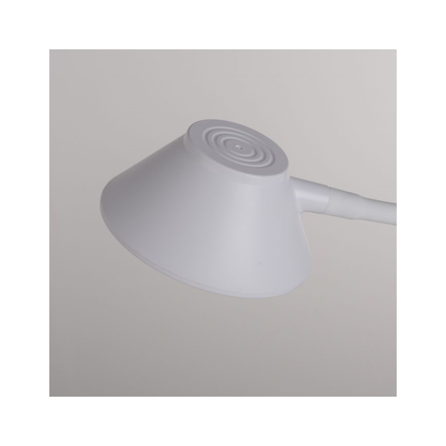 JUST LIGHT. 14414-16 - Dimbar flexibel beröringsskärm skrivbordslampa med trådlös laddning PUCKI LED/4,5W/230V vit