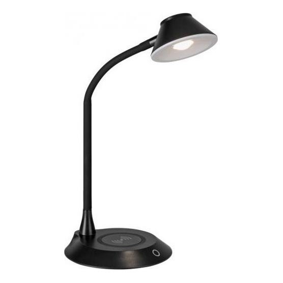 JUST LIGHT. 14414-18 - Dimbar flexibel touch-bordslampa med trådlös laddning PUCKI LED/4,5W/230V svart