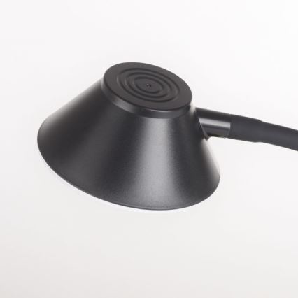 JUST LIGHT. 14414-18 - Dimbar flexibel touch-bordslampa med trådlös laddning PUCKI LED/4,5W/230V svart