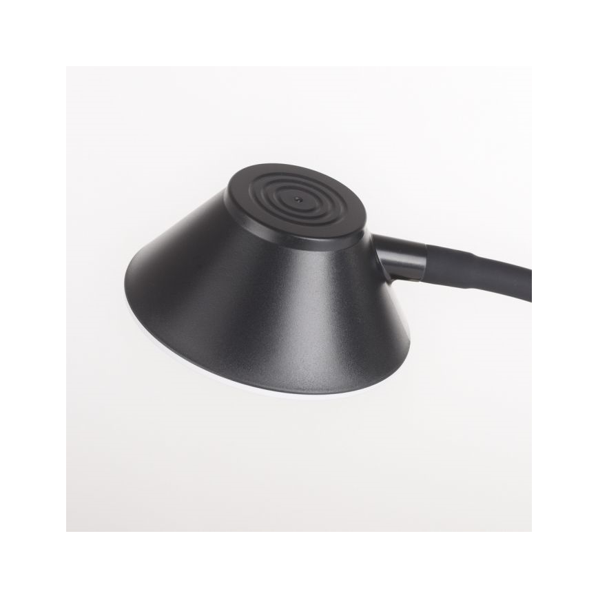 JUST LIGHT. 14414-18 - Dimbar flexibel touch-bordslampa med trådlös laddning PUCKI LED/4,5W/230V svart